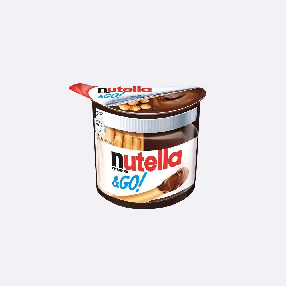 Nutella & Go Crema de avellanas con palitos de pan — 52 g | UPC 009800800056