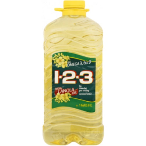 1-2-3 Aceite de canola — 1 galón | UPC 012005000527
