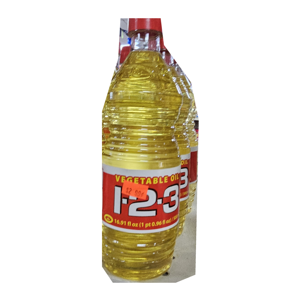 1-2-3 Aceite Vegetal — 500 mL | UPC 01200591