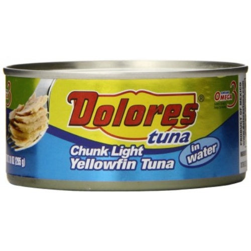 Dolores Atún aleta amarilla en trozos en agua — 10 oz | UPC 016101000764