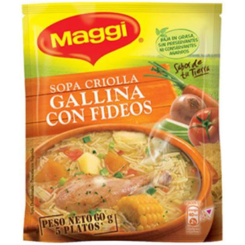 Maggi Sopa Criolla de gallina con fideos — 60 g | UPC 028000395360