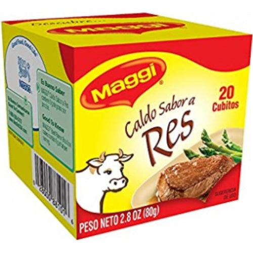 Maggi Caldo de res en cubos — 20 cubos / 80 g | UPC 028000881016