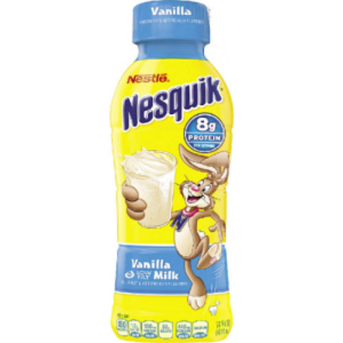 Nestlé Bebida láctea Nesquik sabor vainilla — 14 fl oz | UPC 028000896256