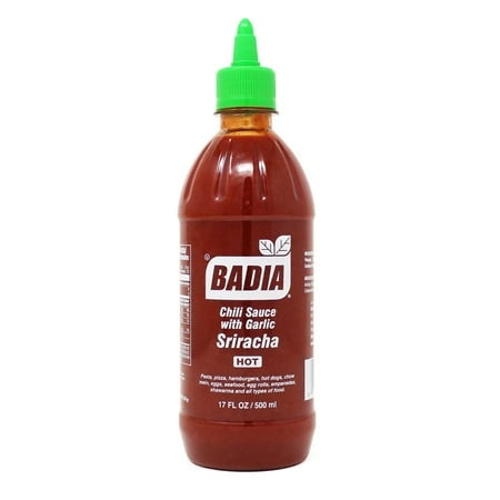 Badia Salsa Sriracha con ajo — 17 fl oz | UPC 033844003265