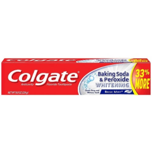 Colgate Pasta dental Baking Soda & Peroxide Whitening Brisk Mint — 8 oz | UPC 035000510969