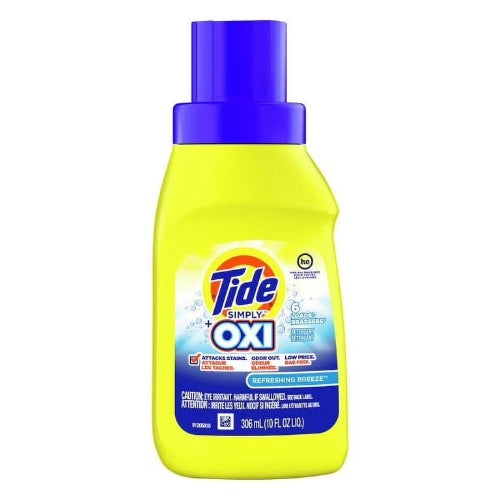 Tide Simply + Oxi Detergente líquido Refreshing Breeze — 10 fl oz | UPC 037000661382