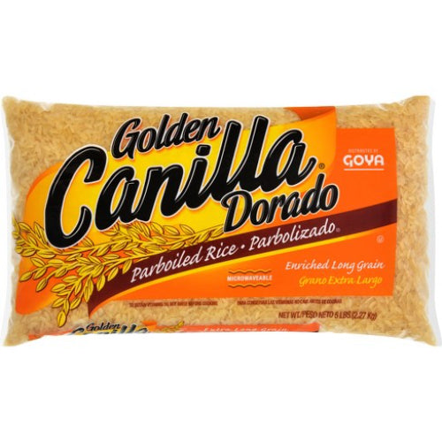 Goya Arroz parbolizado Canilla Dorado de grano extra largo — 5 lb | UPC 041331026291