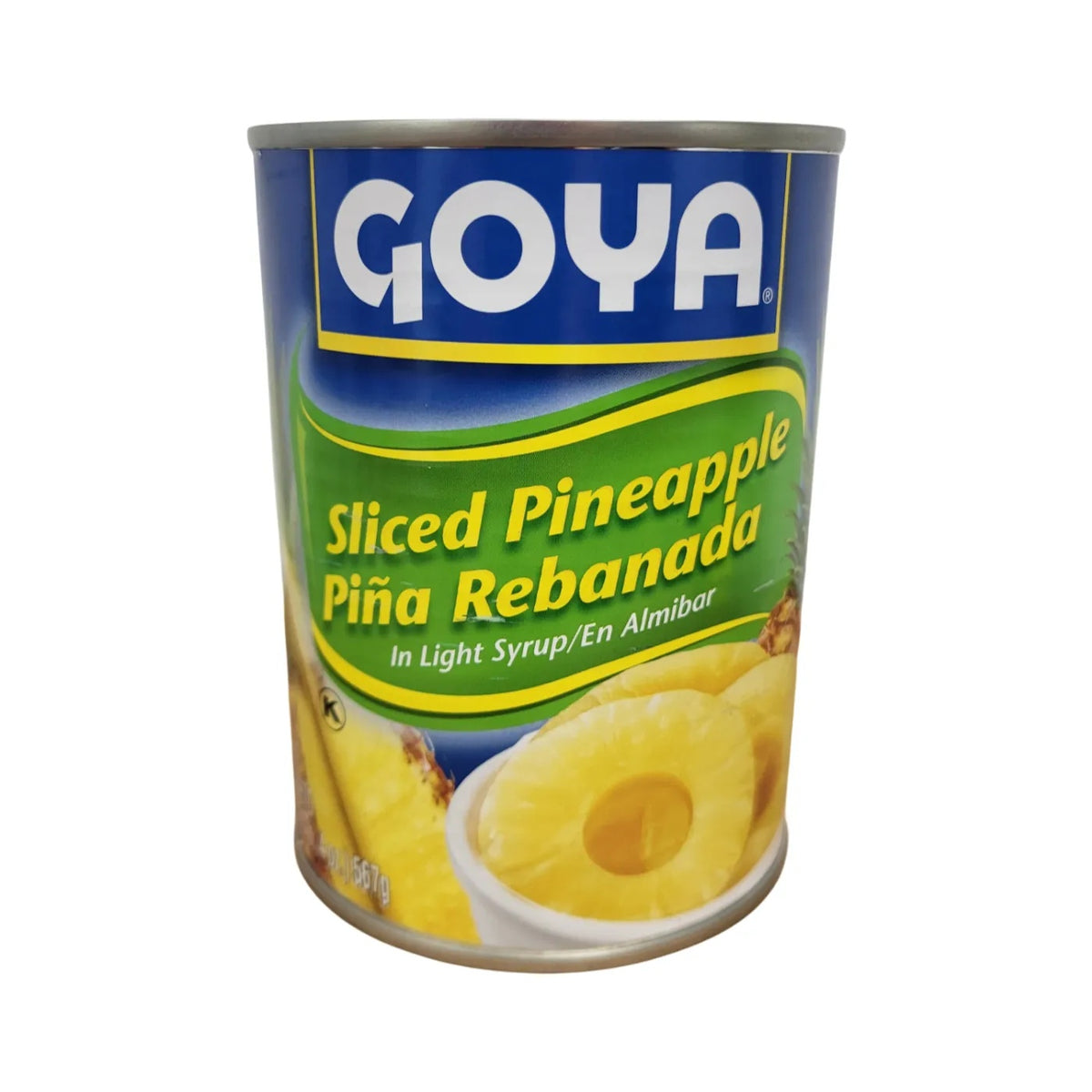 Goya Piña en rodajas en almíbar ligero — 20 oz | UPC 041331028400