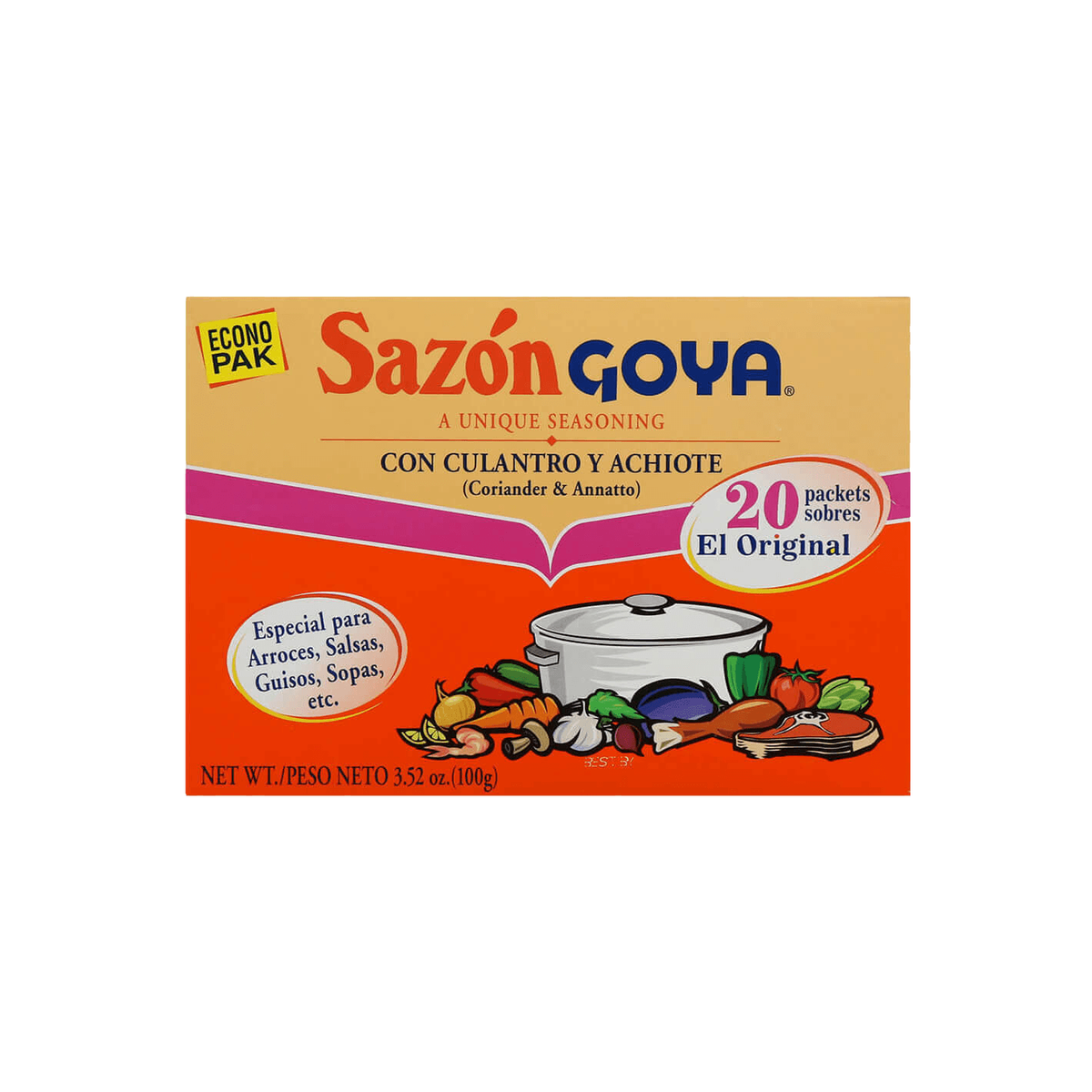Goya Sazón con culantro y achiote 3.52 oz