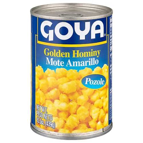 Goya Maíz amarillo pozolero Golden Hominy — 15.5 oz | UPC 041331125970