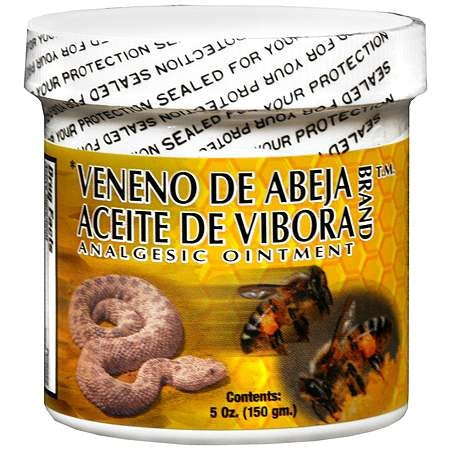 Veneno de Abeja y Aceite de Víbora Pomada — 5 oz | UPC 042279309026