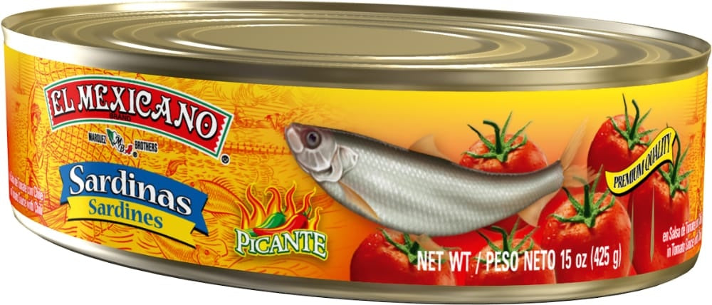 El Mexicano Sardinas en salsa de tomate picante — 15 oz | UPC 042743280011