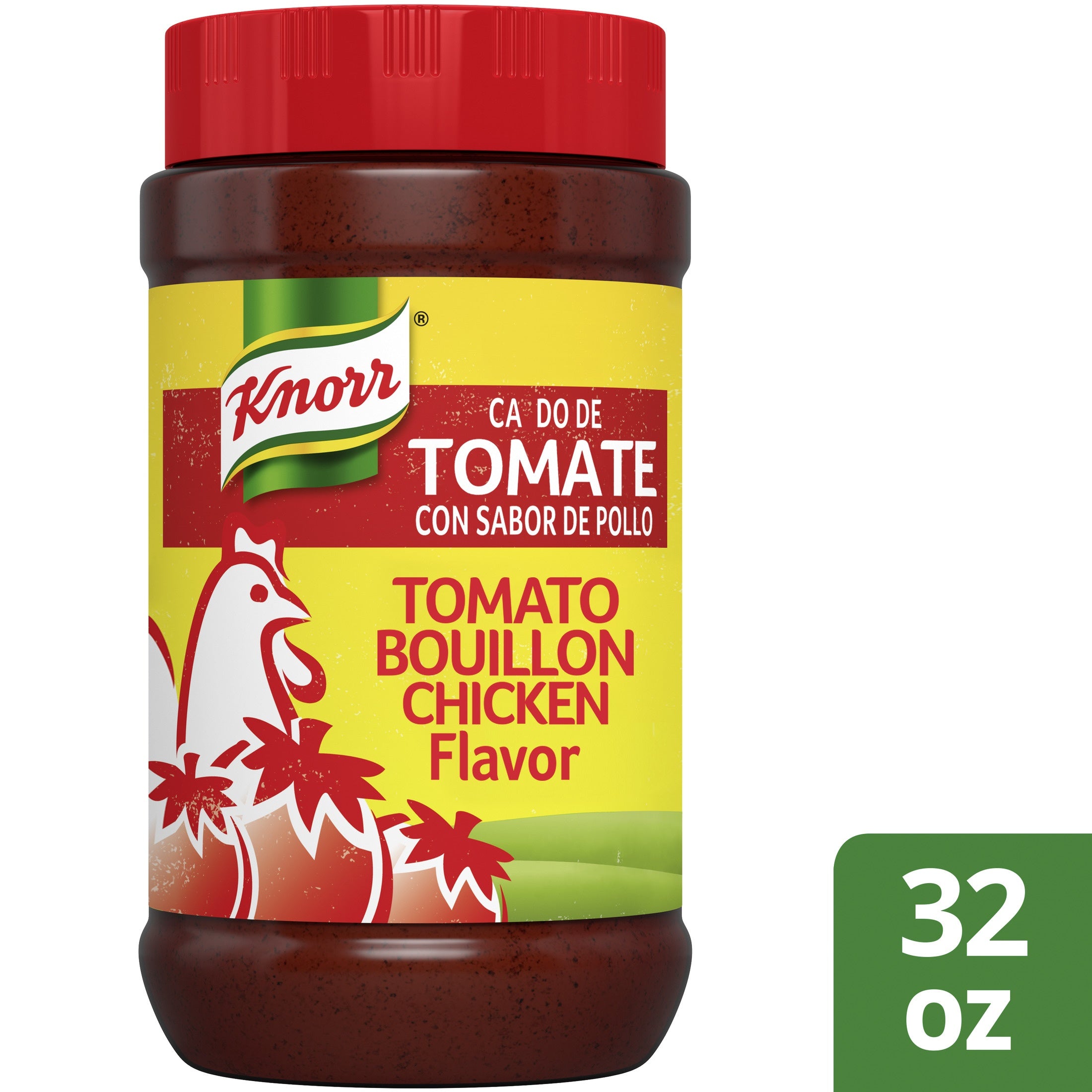 Knorr Caldo de tomate con sabor de pollo granulado — 32 oz | UPC 048001011656