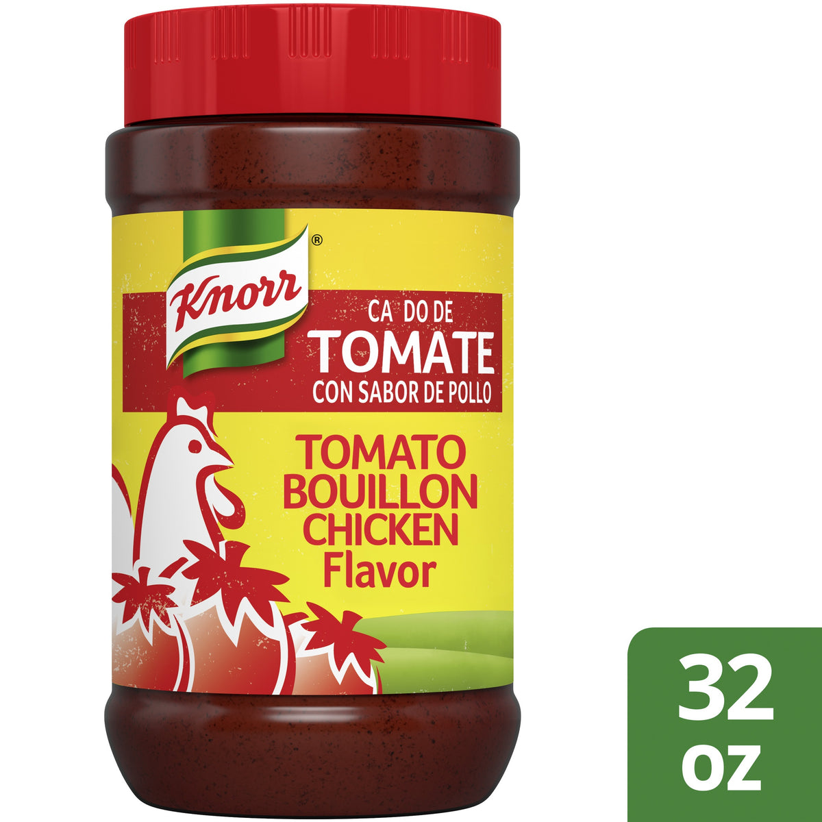 Knorr Caldo de tomate con sabor de pollo granulado — 32 oz | UPC 048001011656
