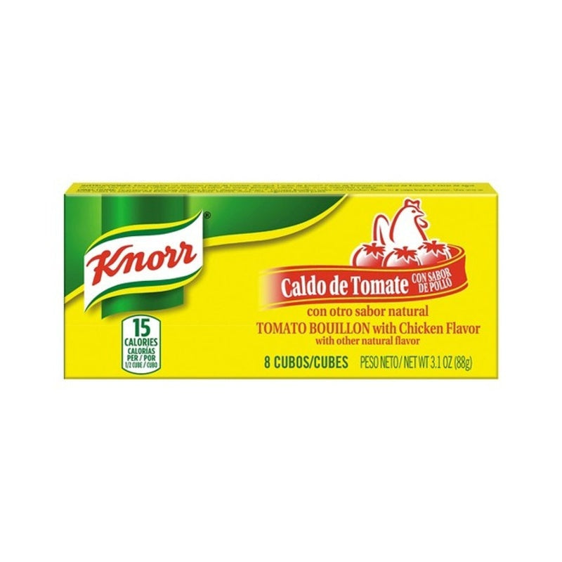 Knorr Caldo de tomate con sabor de pollo — 8 cubos / 3.1 oz | UPC 048001219847