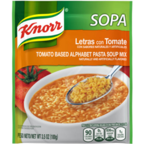 Knorr Sopa Letras con Tomate — 3.5 oz | UPC 048001716186