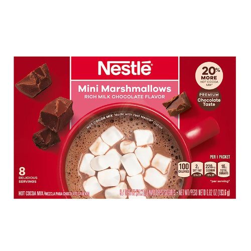 Nestlé Mezcla para chocolate caliente con mini malvaviscos — 8 sobres / 6.82 oz | UPC 050000765089