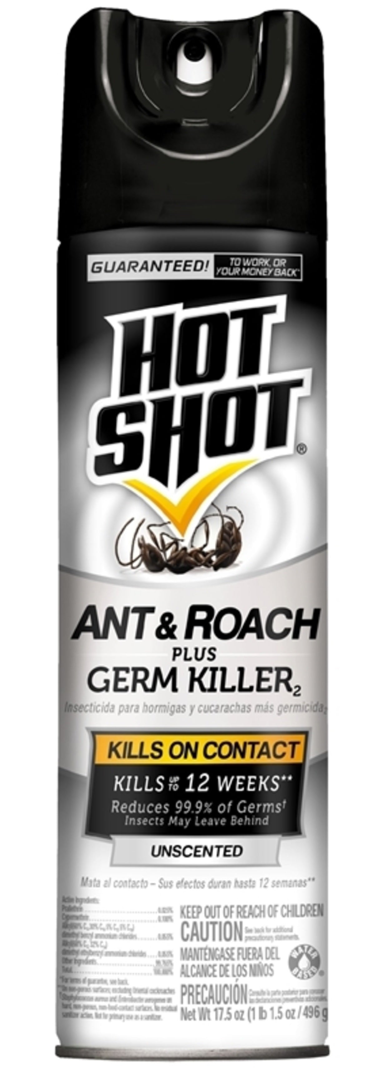 Hot Shot Insecticida Ant, Roach & Spider sin aroma — 17.5 oz | UPC 071121967800