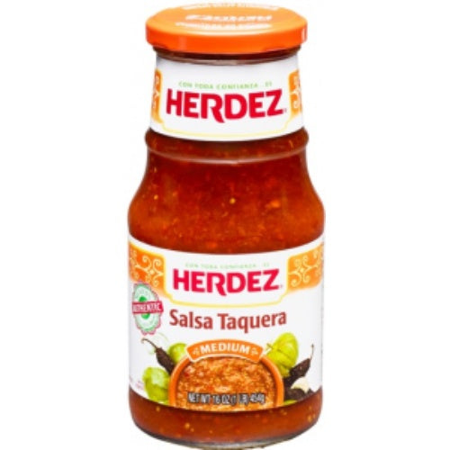 Herdez Salsa Taquera picante medio — 16 oz | UPC 072878275583