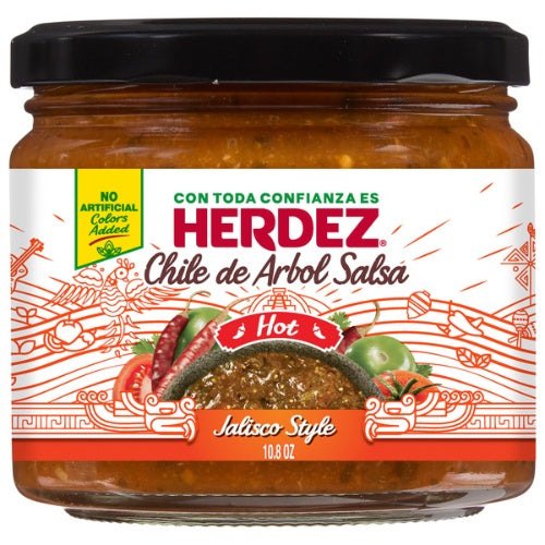 Herdez Salsa de chile de árbol picante — 10.8 oz | UPC 072878460286