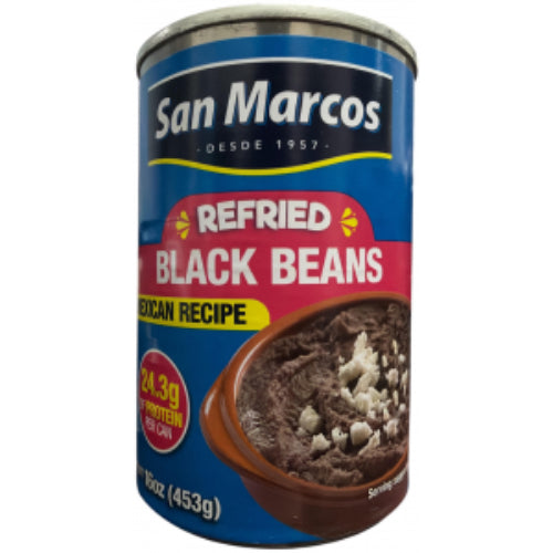 San Marcos Frijoles negros refritos — 15.3 oz / 433 g | UPC 074234040804