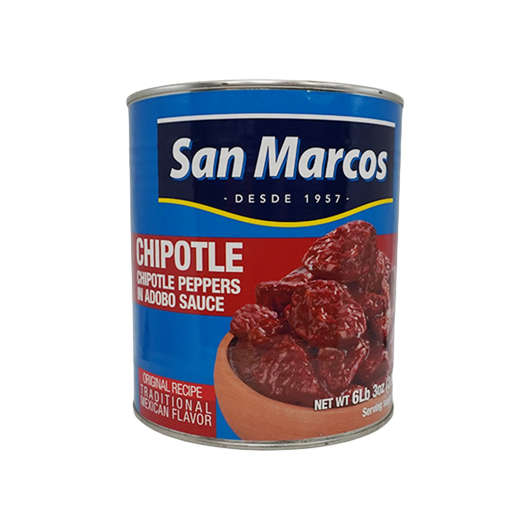 San Marcos Chiles chipotles en adobo — 6 lb | UPC 074234951117