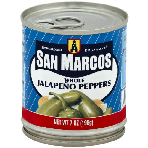 San Marcos Chiles jalapeños enteros — 7 oz | UPC 074234991151