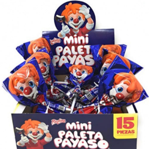 Ricolino Mini Paleta Payaso — 15 piezas de 0.9 oz | UPC 074323099416