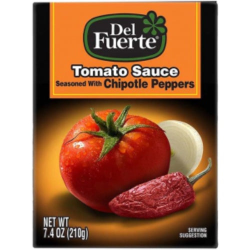 Del Fuerte Salsa de tomate sazonada con chipotle — 7.4 oz | UPC 075386345151