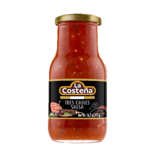 La Costeña Salsa Tres Chiles — 16.7 oz | UPC 076397030135