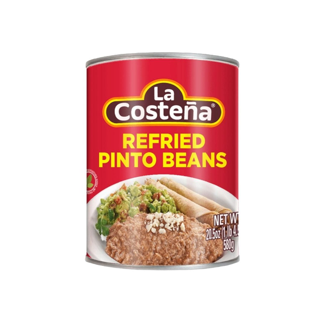 La Costeña Frijoles Pintos Refritos con Jalapeño — 580 g (referencia provisional)