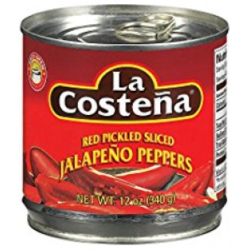 La Costeña Jalapeños rojos en rodajas — 12 oz | UPC 076397202129