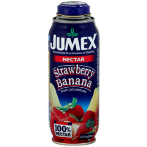Jumex Néctar de fresa y plátano en lata resellable — 15.5 fl oz | UPC 076406668205