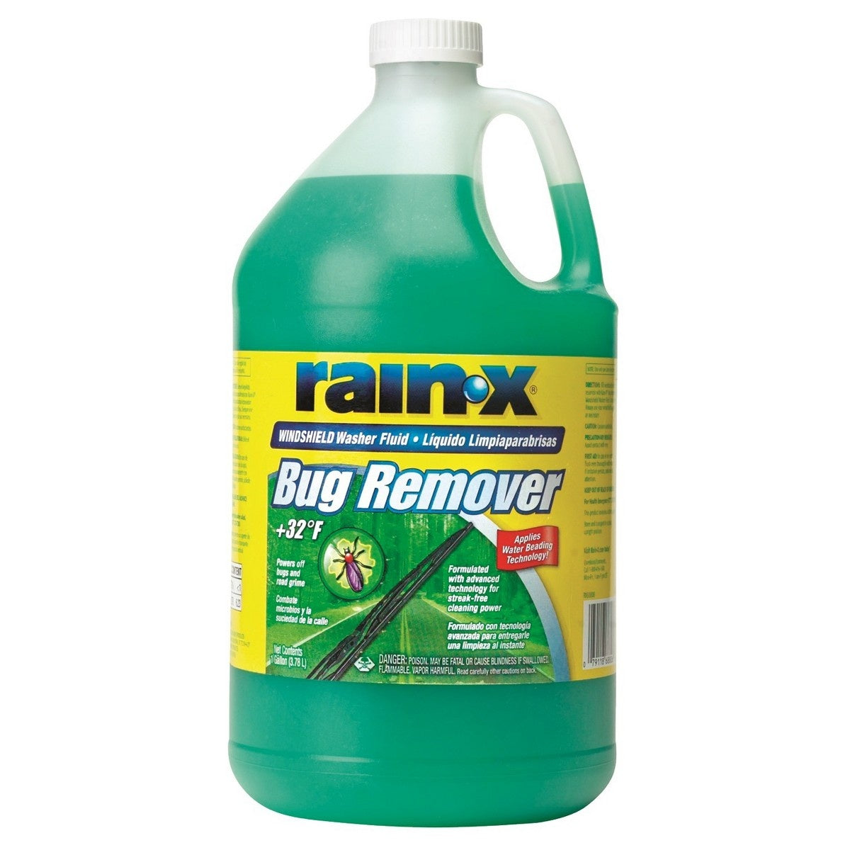Rain-X Líquido limpiaparabrisas Bug Remover +32°F — 1 galón | UPC 079118688066