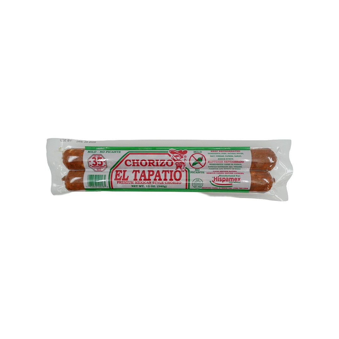 El Tapatío Chorizo de puerco medio picante — 12 oz | UPC 083846100165