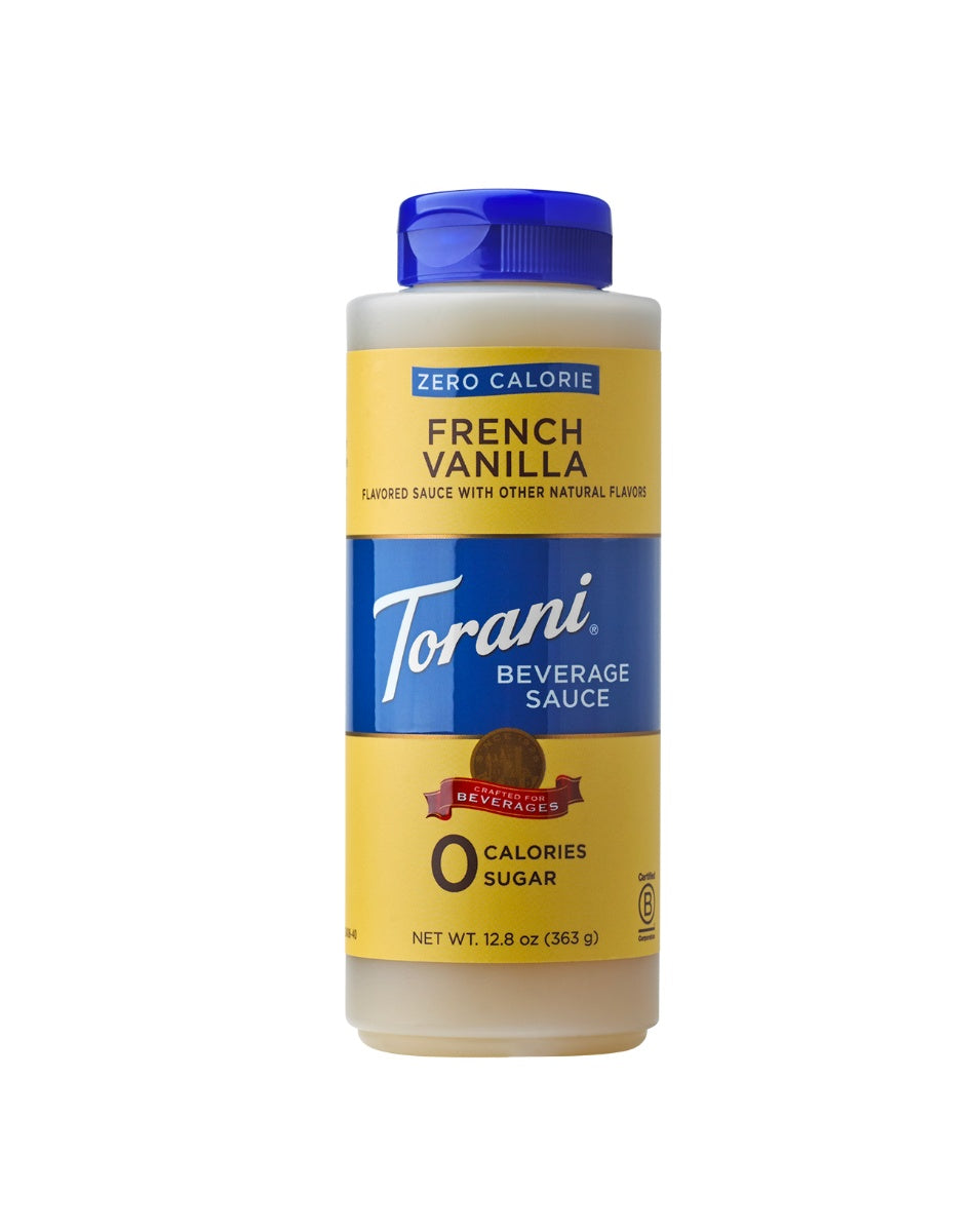 Torani Salsa French Vanilla Zero Calorie — 12.8 oz | UPC 089036300186