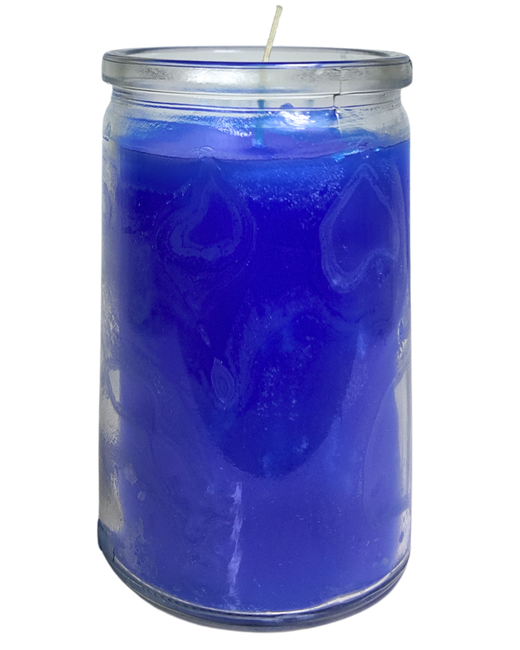 ½ Velón Azul Marino en Cristal