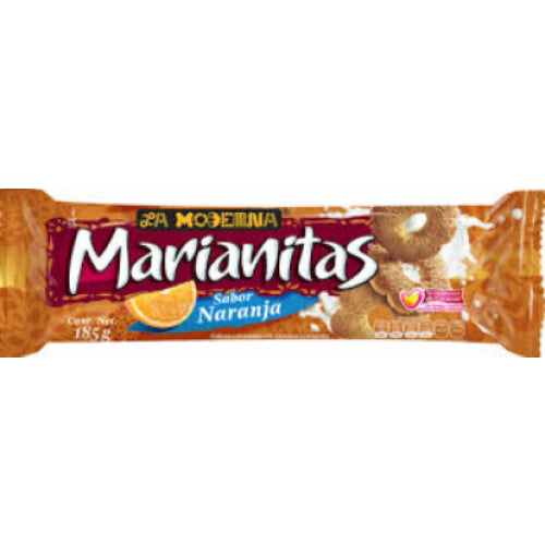 La Moderna Galletas Marianitas sabor naranja — 6.53 oz