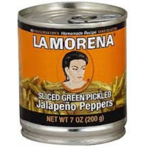 La Morena Chiles jalapeños verdes en rajas en escabeche — 7 oz