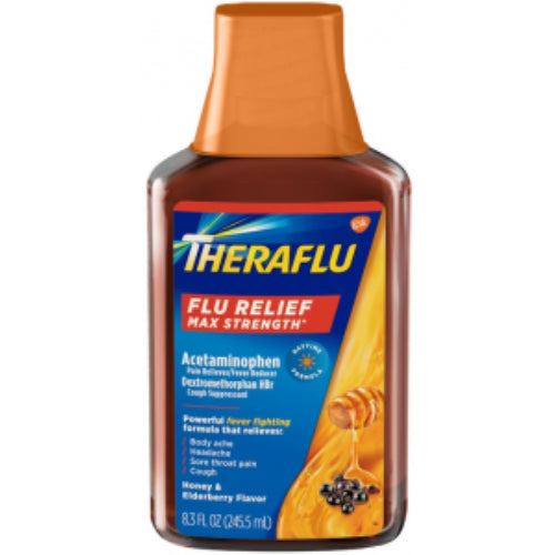 Theraflu Jarabe diurno Miel y Sauco — 8.3 fl oz | UPC 300672981905