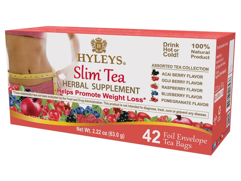 Hyleys Slim Tea surtido — 42 bolsitas / 2.22 oz | UPC 4791045017936