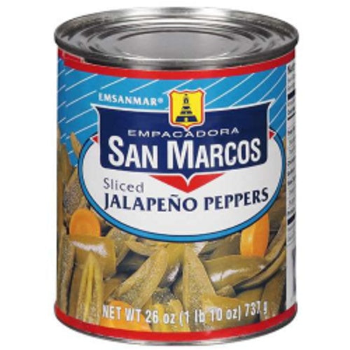 San Marcos Chiles jalapeños en rodajas — 26 oz