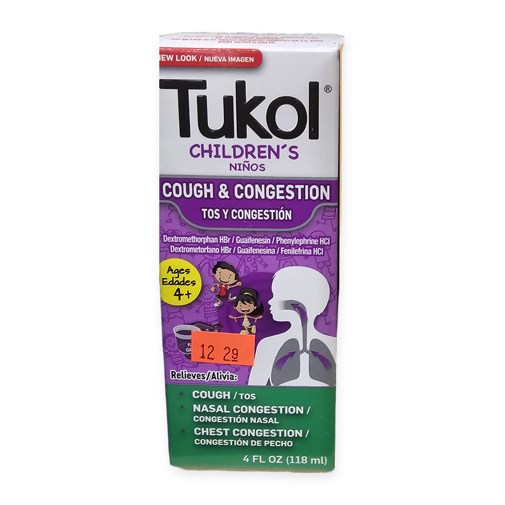 Tukol Niños Tos y Congestión — 118 mL — UPC 650066000539