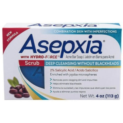Asepxia Jabón Scrub Exfoliante — 4 oz (113 g) | UPC 650240018275