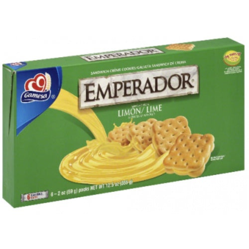 Gamesa Galletas Emperador Piruetas sabor limón — 12.5 oz | UPC 686700101348