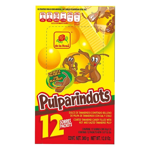 De la Rosa Pulparindots Tamarindo — 12 paquetes / 12.8 oz | UPC 725226004518