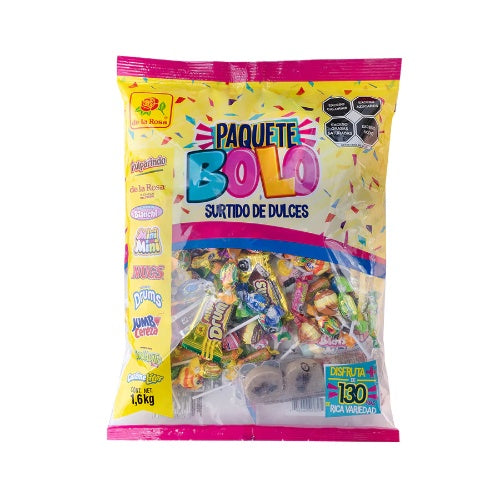 De la Rosa Surtido de dulces Paquete Bolo — 1.5 kg / 130 piezas | UPC 725226044354