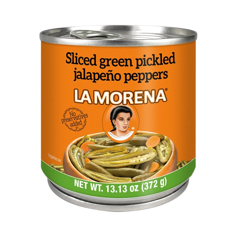 La Morena Jalapeños en rajas — 13.13 oz | UPC 727452000326