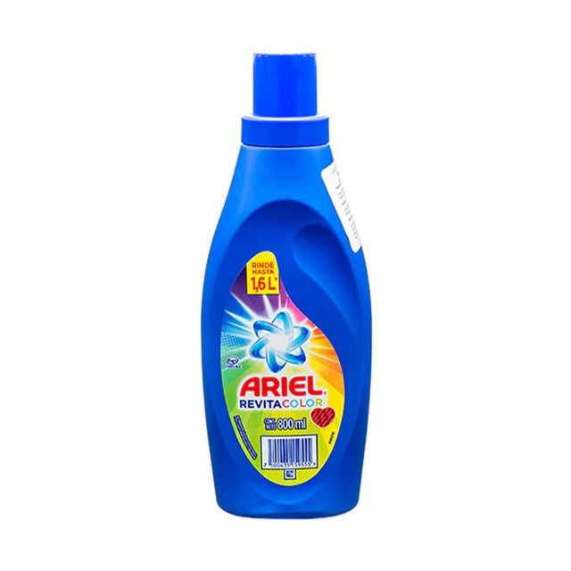 Ariel Revitacolor Detergente líquido — 800 mL | UPC 7500435159555
