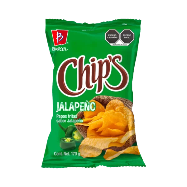 Barcel Chips papas sabor jalapeño 170 g